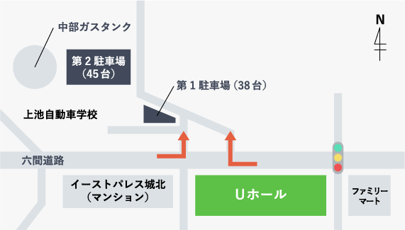 地図：駐車場のご案内